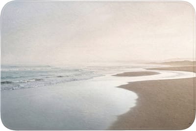Badmat 90x60 cm - Antislip - Kustlijn - Strand - Oceaan - Badmatten voor badkamer - Badkamermat - Douchemat - Badkamer mat