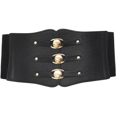 Elastische Brede Korset Riemen Voor Vrouwen Taille Plus Size Riem Vrouwelijke Jurk Tailleband Grote Stretch Cummerbunds Kleding Accessoire black