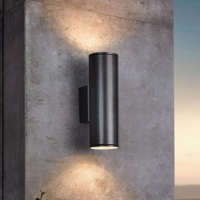 EGLO Riga Wandlamp - Voor buiten - 2 Lichts - LED - Antraciet