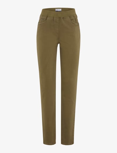 Raphaela by Brax Dames Jeans  Style PAMINA AVOCADO, denim donkergroen, maat 36
