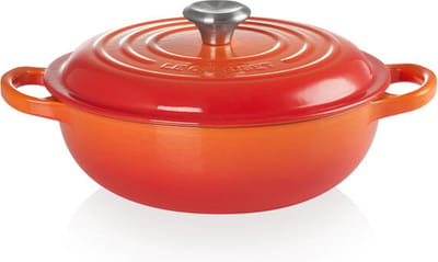 Le Creuset gietijzeren marmite - 22 cm / 2.2 liter - oranjerood
