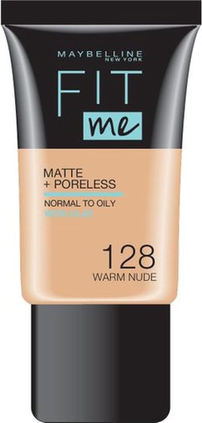 Maybelline Fit Me Matte + Poreless Foundation - 128 Warm Nude - 18 ml