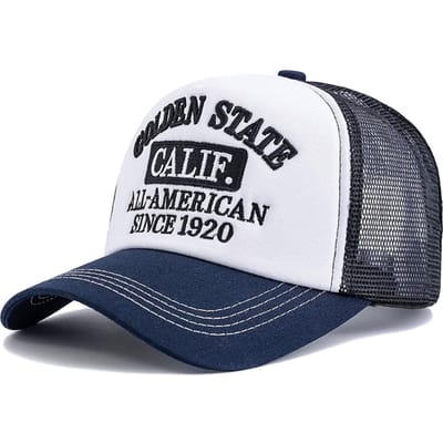 Nouveau Style Unisexe Mode Casquettes Trucker California Golden State Brodé Casquette Baseball Maille Pour Hommes Femmes Extérieur Streetwear Casquette 56cm-60cm gray
