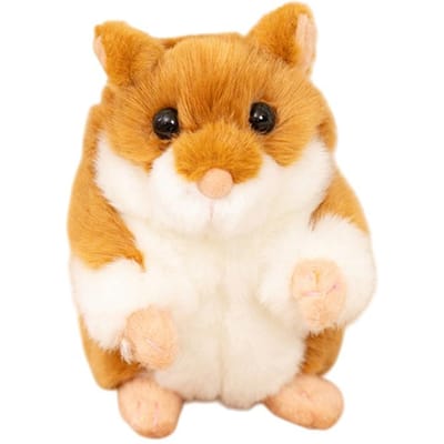 13cm Schattig Levensgetrouw Hamster Pluche Speelgoed Pompom Dier Huisdier Gevuld Poppetje Voor Vrouwen Meisjes Kinderen Kerstcadeau Hamster Liefhebber Kamer Decoratie orange