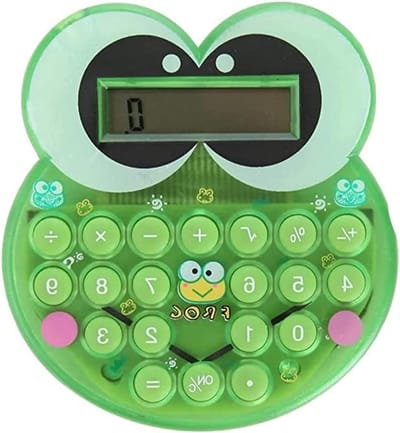 Rekenmachine Kikker - Zakrekenmachine Kantoorcalculator - Snelle Berekeningen - Vrolijk Kikker Design - 89x8x01cm - Groen