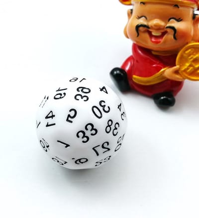 Vijftig Zijdige Sterven - 50 Zijdige Kubus D50 - Spel En Variatie - Grote Gaming Dobbelstenen - 30mm - Wit