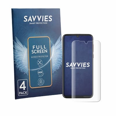 Savvies - Screenprotector voor Motorola One Vision Plus - Folie Beschermfolie transparant volledig dekking 4 Stuks