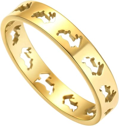 Stijlvolle RVS Midi Hollow Konijn Vinger Ringen voor Vrouwen en Meisjes - Geometrische Stapelringen, Dierlijke Sieraden en Cadeau voor Konijnenliefhebbers