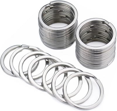 30 mm Sleutelhangers - 50 Stuks Metalen Splitringen voor Sleutelorganisatie en Doe-Het-Zelf