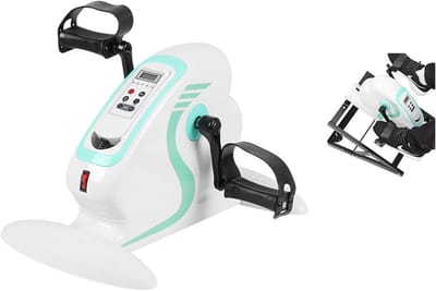 Gemotoriseerde Pedaal Hometrainer - Mini Fietsapparaat - Revalidatie Training - 12 Snelheden Instelbaar - 5.5 Kilogram - Zwart