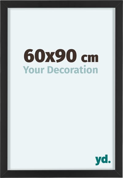 Your Decoration - Fotolijst 60x90 cm - Aluminium - Zwart - Virginia
