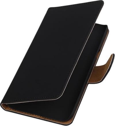Samsung Galaxy J3 - Effen Zwart Booktype Wallet Hoesje