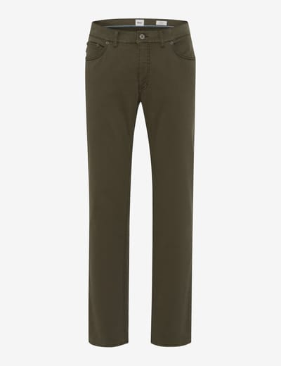 Brax Heren Jeans  Style COOPER BURNT OLIVE Groen Olijf, groen - olijf, maat 31/30