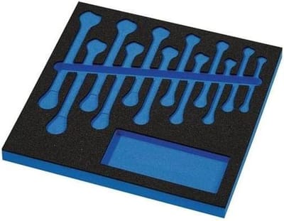 Gereedschapsmodule Leeg - Module Inzetstuk - Gereedschap Organiseren - Specifiek Voor Ringsteeksleutels - 370x385x30 mm - Zwart