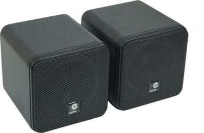 Zwarte 4 inch full range mini opbouw luidsprekerset 80 watt