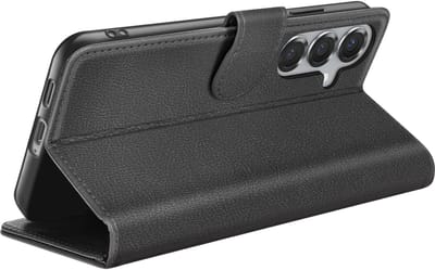 Zanae, Hoesje geschikt voor Galaxy S25 Plus - Wallet Case & Magneetsluiting, Zwart