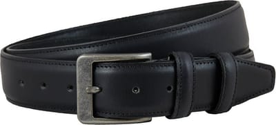 Landley Nette Premium Heren Riem - Breedte 4 cm - Brede Pantalon Riem - Hoogwaardig Volnerf Leer Broekriem - Zwart - Lengte totaal 125 cm / Riemmaat 105