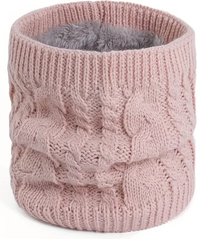 Livano Nekwarmer - Heren - Dames - Fleece - Motor - Bandana - Masker - Colsjaal - Sjaal - Gewatteerd - Skiën - Warm - Roze
