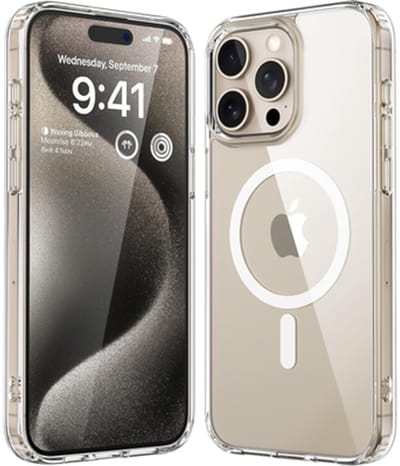 Just in Case hoesje geschikt voor iPhone 15 Pro Hoesje geschikt voor MagSafe - Ultra Dunne Backcover - Transparant