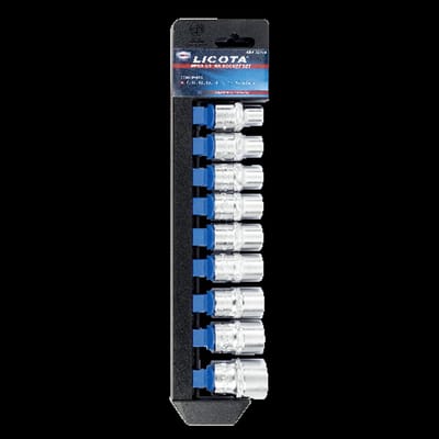 Dopsleutelset 1/2 inch Superlock 10-22 mm – Hoogwaardig Stalen Set voor Veilige Grip, Duurzame Schroefklussen en Professioneel Resultaat bij Diverse Toepassingen
