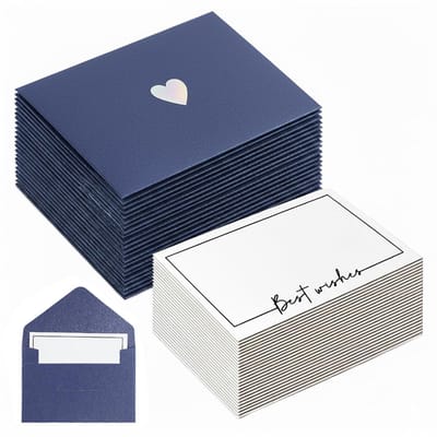 Dailygoods- Mini-enveloppen 50 stuks - 10,5 x 7 cm - Parelglanskarton - Kraftpapieren Kaarten - Slijtvast - Glanzend Schrijfoppervlak - Envelop