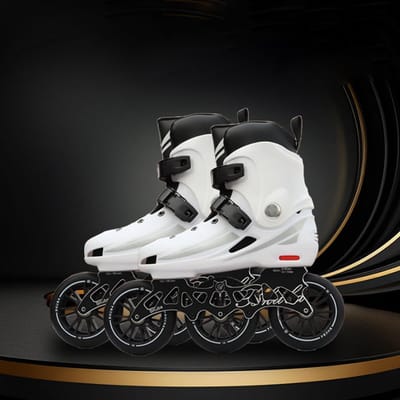 Inline Skates - Rolschaatsen - Sportief Gebruik - Grote Wielen - 3 Wielen - Wit