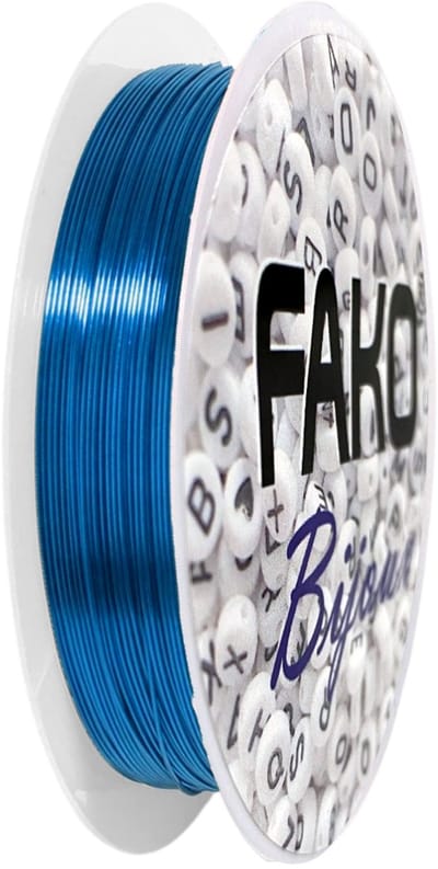 Fako Bijoux® - Koperdraad - Metaaldraad - Sieraden Maken - 0.4mm - 7 Meter - Blauw