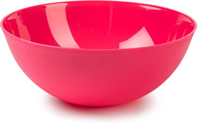 Plasticforte voedsel Serveerschaal - D25 x H10 cm - kunststof - roze - 2,5 liter - voor gerechten - chips - broodjes