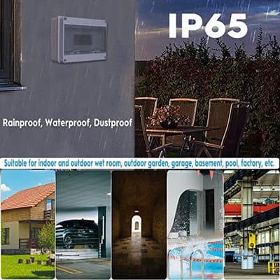 Zekeringkast opbouw voor 12 modules IP65 met accessoires - Kleine verdeler voor tuinen en vochtige ruimtes