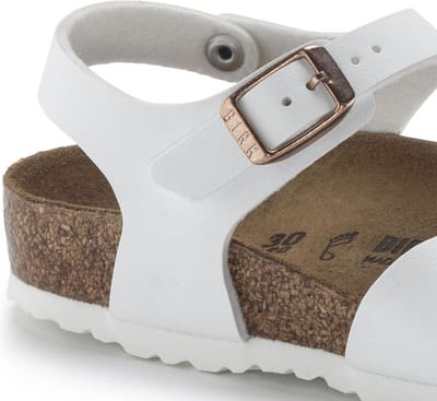 Birkenstock Meisjes Rio Kids White Birko Flor | Wit | Maat: 32