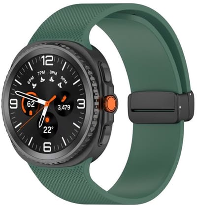 By Qubix - smartwatch bandje - Compatible Samsung bandje - D-buckle sportband - Groen - Geschikt voor Samsung Galaxy Watch 9 (40/44mm) - Watch 8 (40/44mm) - Watch 8 Classic (46mm)