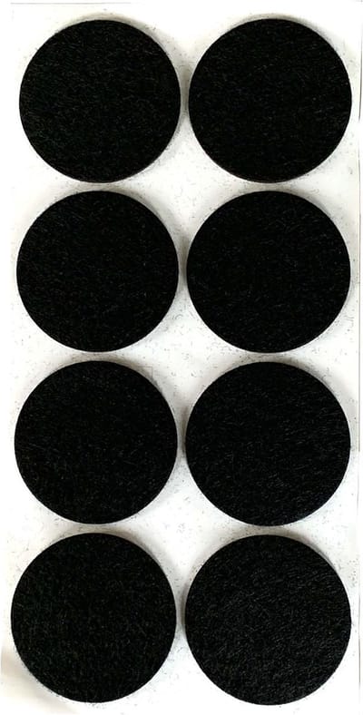 FSW-Products - Zelfklevend meubelvilt Zwart – 8 Stuks - 5.5cm dia - Antikras Vilt - Zelfklevende Vilt - Stoelpoot Beschermers - Vloer beschermer - Viltjes stoelpoten – Anti kras vilt – Bescherm Vilt – Meubelonderzetter - Stoel onderzetter - Stof