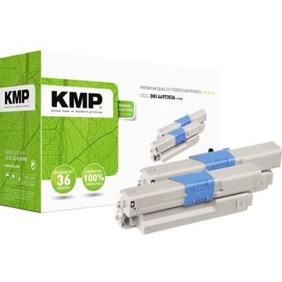 KMP Toner vervangt OKI 44973536 Compatibel 2-pack Zwart 4400 bladzijden O-T36D 3341,0021