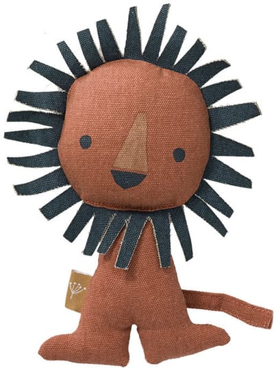 Fresk Rammelaar – Babyspeeltje - Kraamcadeau - Stimuleert Zintuigen - Baby Cadeau - Bruin - Lion