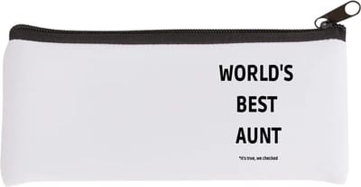 Akyol - world's best aunt it's true we checked Etui - Tante - werelds beste tante - verjaardag - cadeautje voor tante - tante artikelen - kado - geschenk - 20 bij 9 cm