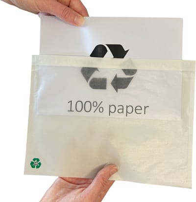 Kortpack - Papieren Paklijstenveloppen 225mm lang x 165mm breed - Onbedrukt/Blanco - 100% Papier - A5 Formaat - Zelfklevend - 1000 Stuks - Doculops - Packing List - (015.0142)