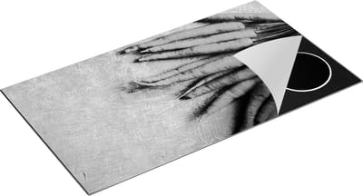 Chefcare Inductie Beschermer Wortels op Grijze Marmer - Zwart Wit - 95x50 cm - Afdekplaat Inductie - Kookplaat Beschermer - Inductie Mat