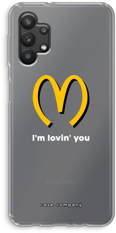 Case Company® - Hoesje geschikt voor Samsung Galaxy A32 5G hoesje - I'm lovin' you - Soft Cover Telefoonhoesje - Bescherming aan alle Kanten en Schermrand