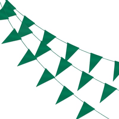 Q2P - Slingers - Verjaardag - Versiering - Voetbal - Vlaggenlijn - Feestartikelen - Feest - Decoratie - Slinger - Groen