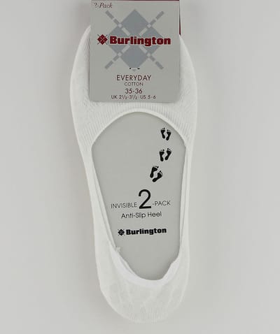 Burlington invisible sneaker sokken maat 35/36 lighting white