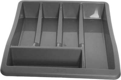 Whitefurze Bestekbak/keuken organizer - 5-vaks - Grijs - 30 x 38 x 6 cm