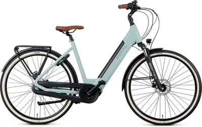 Popal Novel mm Elektrische Fiets - E-bike 28 Inch - Damesfiets 47 cm - 7 Versnellingen - Hydraulische schijfrem - 522​​​​​​​ Wh Accu - Mintgroen