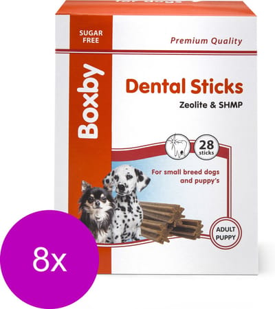 Boxby Dental Sticks Puppy & Small Dog - Hondensnacks - 8 x Kip 320 g 28 stuks