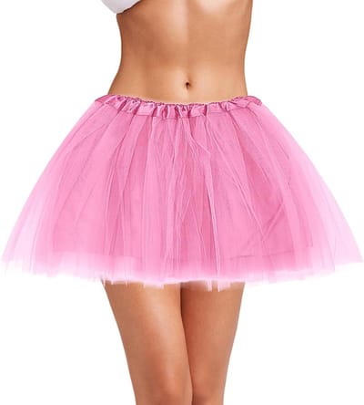 Elegante Roze Tulle Rok voor Dames - 3 Laags Balletrok voor Feestjes, Carnaval en Dansactiviteiten