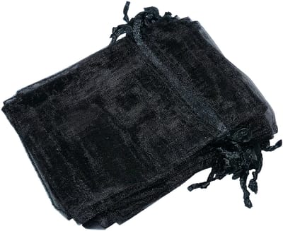 Prigta - Organza Zakjes Zwart 7 x 9 cm - 50 stuks - Kleine Cadeauzakjes - Herbruikbaar - Voor Sieraden, Traktaties & Bedankjes