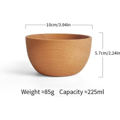 Natuurlijke Beukenhouten Kom Voedselcontainers Huishouden Keuken Houten Bestek Bassin Fruitschaal Saladekom Opberg houtkom brown