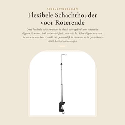 Dailygoods- Slijpmachine Roterend - Flexibele Schachthouder - Miniboorhouder - Chromeplate - Schachthanger - Voor Stalen Staaf - Boormachine