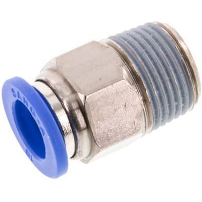 10mm x R3/8'' Messing/PA 66 Insteekfitting Buitendraad NBR [2 Stuks]