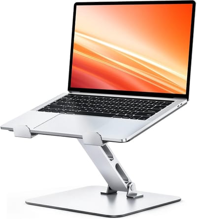 Verstelbare ergonomische laptopstandaard van aluminium, opvouwbaar en draagbaar, geschikt voor 10-16" laptops, stabiele notebookhouder voor thuis en op kantoor