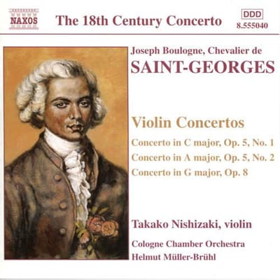 CD JOSEPH BOULOGNE, CHEVALIER DE SAINT - Vioolconcerten / Concert In C Ma 8555040 Naxos 2001 Europa Klassiek Gebruikt